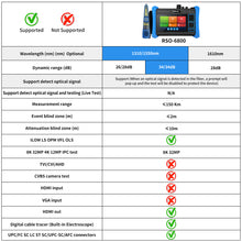 Load image into Gallery viewer, Rsrteng RSO-6800 1310/1550nm 34/34dB OTDR
