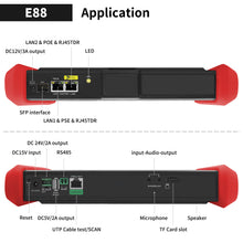 Load image into Gallery viewer, E88 security camera tester 8inch  4K IP camera tester