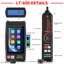 Load image into Gallery viewer, Rsrteng LT-600 4-inch Professional Multi-function Network Cable Tester