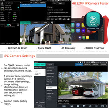 Load image into Gallery viewer, E89 security camera tester 8inch  4K IP camera tester & HD CCTV camera tester