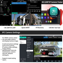Load image into Gallery viewer, E88 security camera tester 8inch  4K IP camera tester