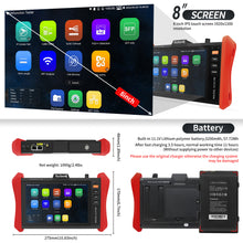 Load image into Gallery viewer, E88 security camera tester 8inch 4K IP camera tester