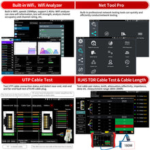 Load image into Gallery viewer, E90 security camera tester 8inch 4K IP camera tester & HD CCTV camera tester & DMM/OPM/Cable tracer