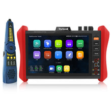 Load image into Gallery viewer, E90 security camera tester 8inch 4K IP camera tester & HD CCTV camera tester & DMM/OPM/Cable tracer