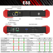 Load image into Gallery viewer, E88 security camera tester 8inch  4K IP camera tester
