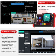 Load image into Gallery viewer, E90 security camera tester 8inch 4K IP camera tester &amp; HD CCTV camera tester &amp; DMM/OPM/Cable tracer
