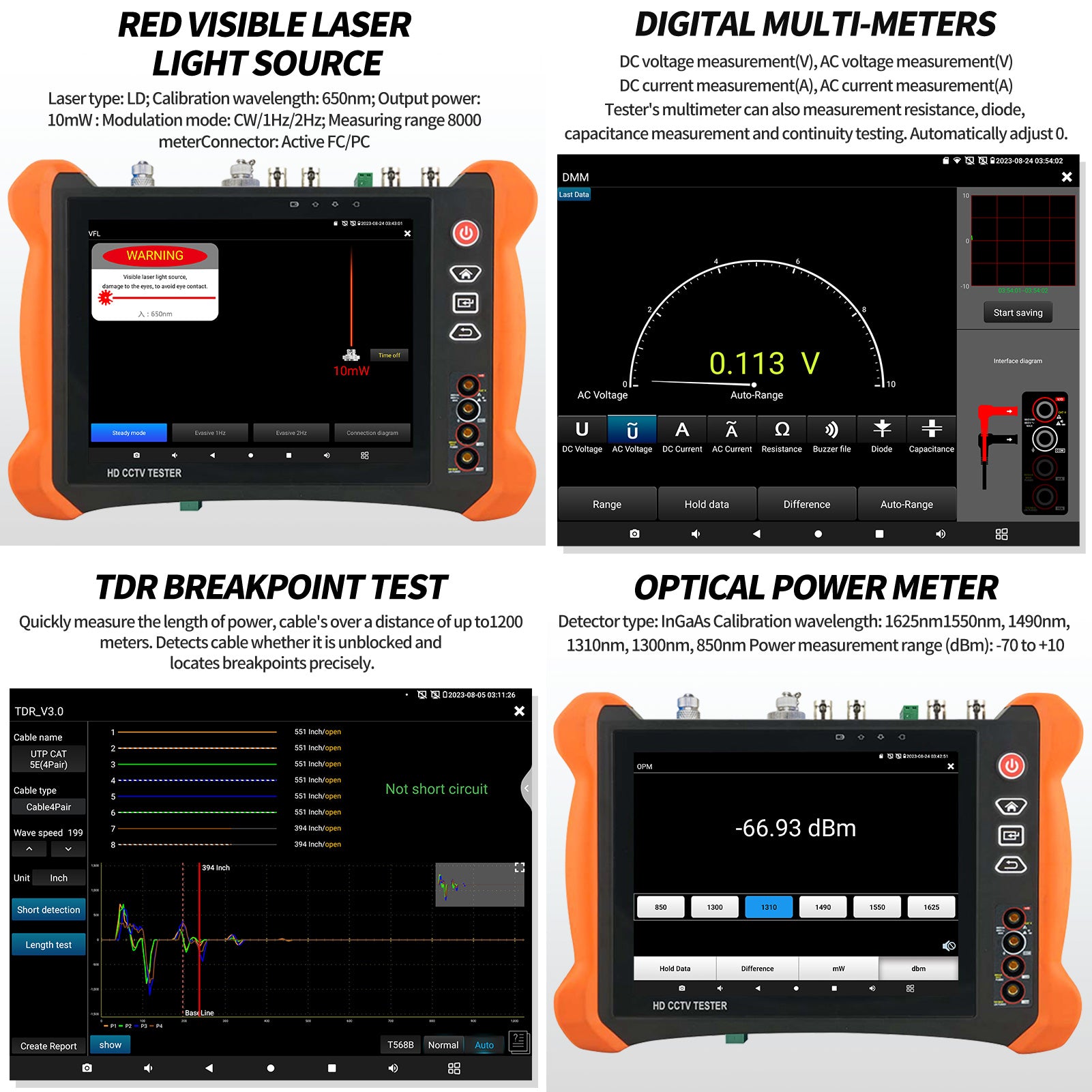 Rsrteng X9-MOVTADHS Pro 8K security camera tester CCTV tester IPC