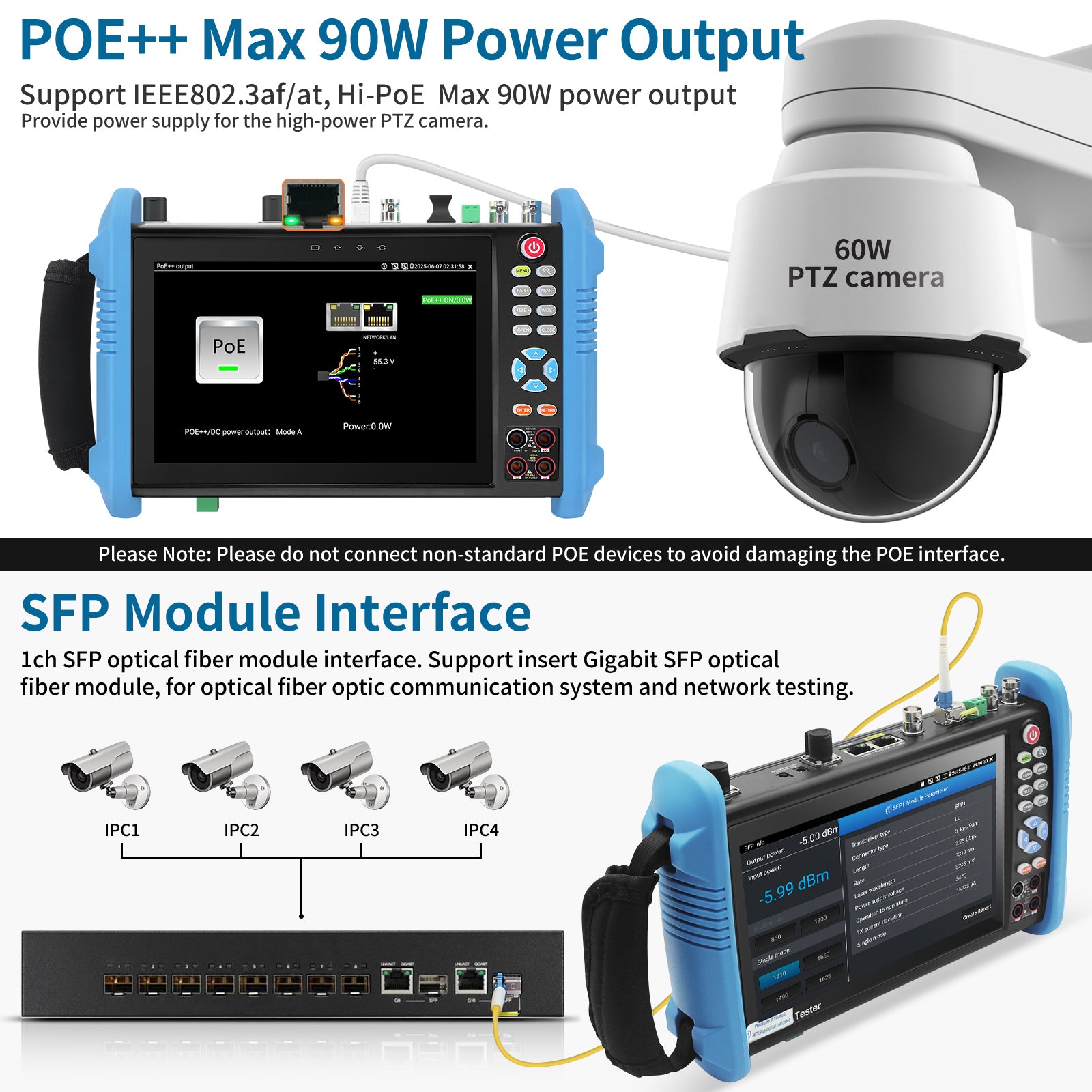 s.w.s 未使用品CCTVカメラテスター9800MOVTADHSPlus Rsrteng IPC-9800MOVTADHS Pro 8K security camera tester CCTV tester